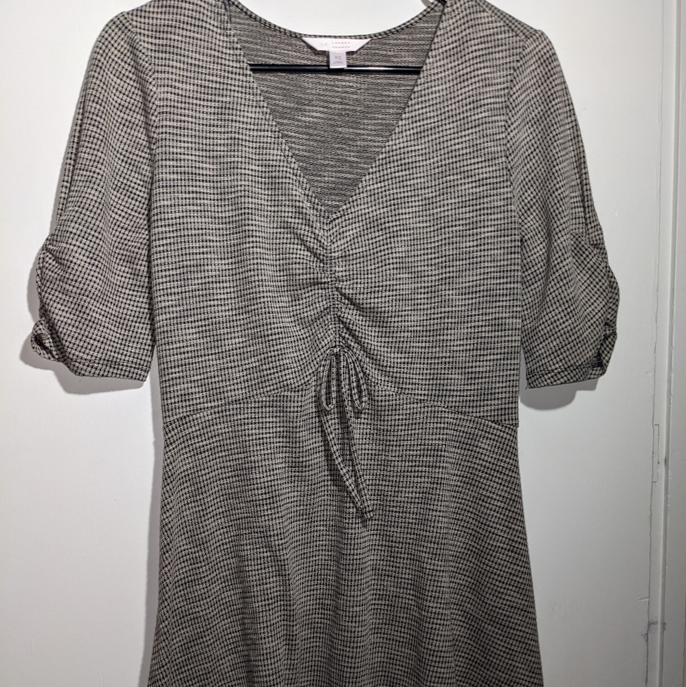 LC Lauren Conrad grey form fitting strech dress